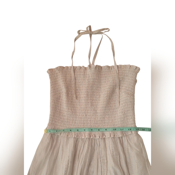 La Vie Rebecca Taylor Lurex Stripe Halter Dress - Picture 7 of 8